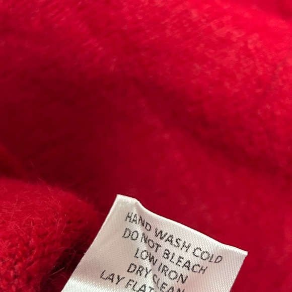 Lovers and Friends Revolve Cherry Red Tight Knit Sweater size small fall 90s - Picture 11 of 11